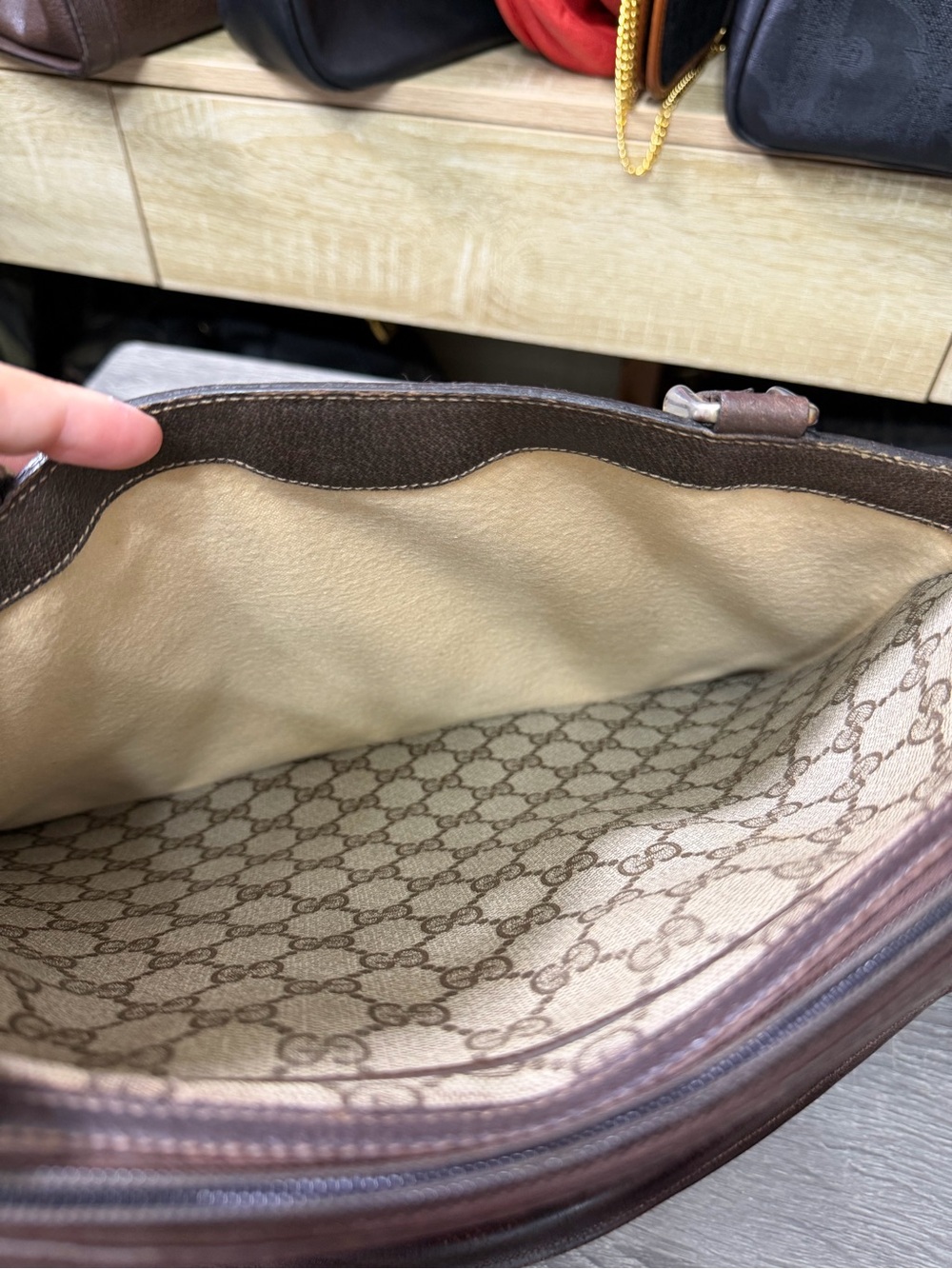 Gucci Vintage Sherry Line Business Tote with Strap - Picture 14 of 15